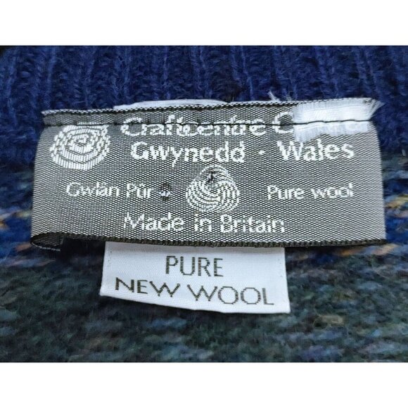 CRAFTCENTRE Cymru Gwynedd Wales Womens Large Pure Wool Pull Sweater Size Large - Picture 2 of 3